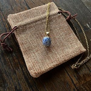 Sodalite Necklace | Minimalist Crystal Necklace | Sodalite Pendant